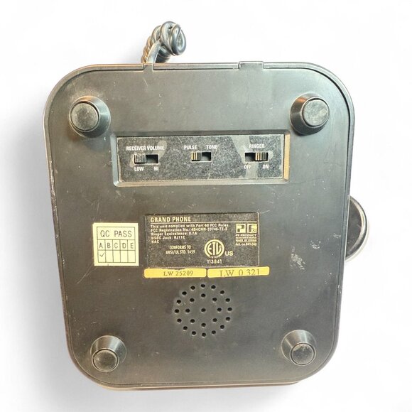 Vintage 1950s Style Retro Black Touch Tone Telephone With Flash & Redial Buttons - Picture 9 of 9